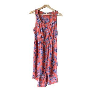 Lush Dress Floral Hi-Low sleevelesss sundress western prairie pink size M